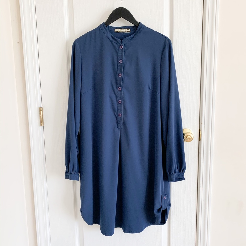 Blue long sleeve tunic